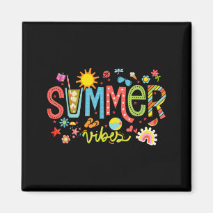 Summer Vibes Beach Vacation Sunshine Tropical Pool Magnet