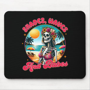 Summer Vibes Beach Vacay Summertime Shades Waves A Mouse Pad