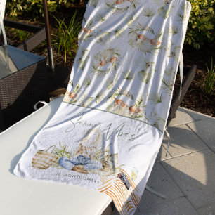 Summer Vibes Boho Bachelorette Weekend Beach Towel