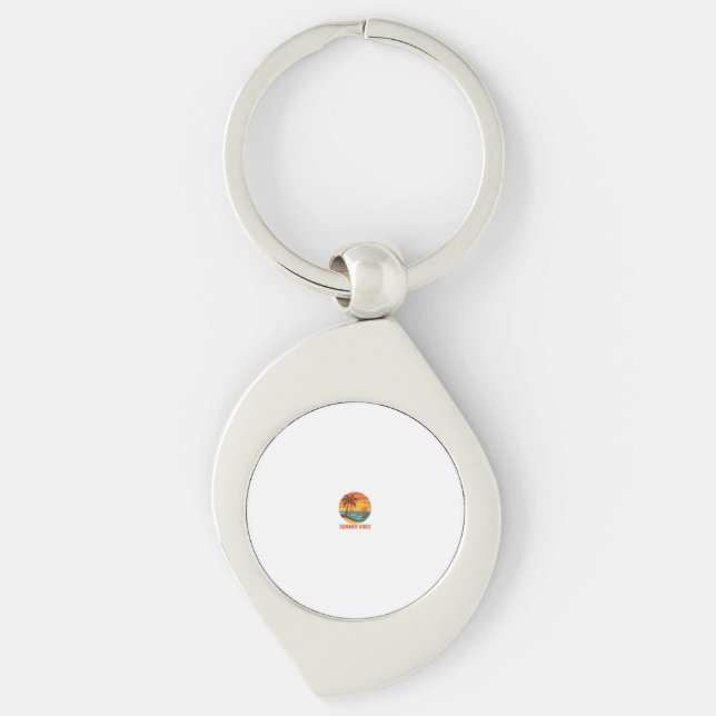 Summer Vibes – Bright, Tropical, and Fun Design Key Ring (Front)