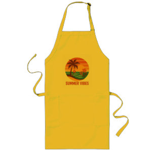 Summer Vibes – Bright, Tropical, and Fun Design Long Apron