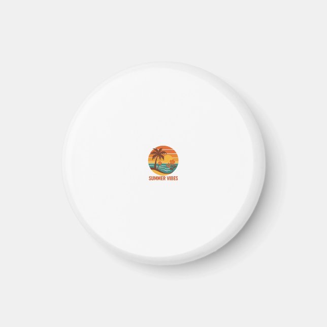 Summer Vibes – Bright, Tropical, and Fun Design Magnet (Front)
