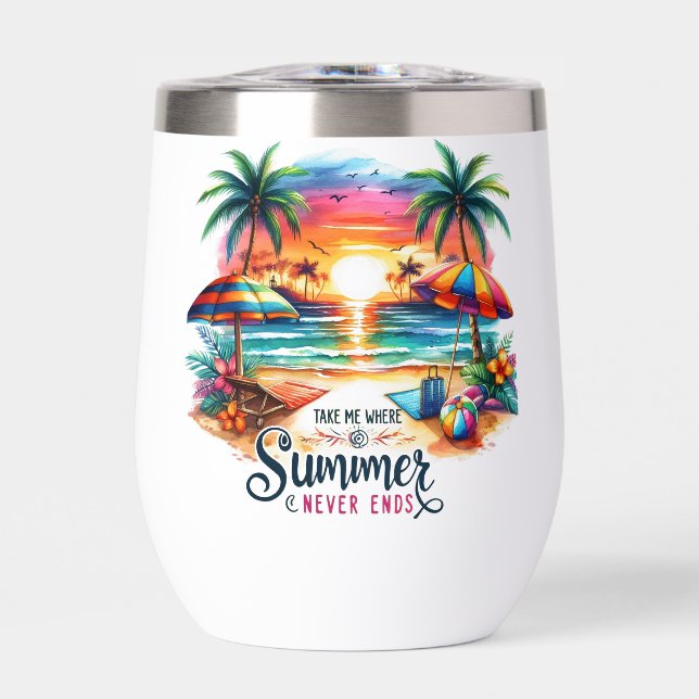 Summer Vibes Brushstroke Beach Sunset-34626 (Front)