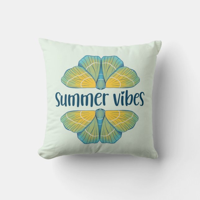 Summer Vibes Butterfly Cushion (Front)