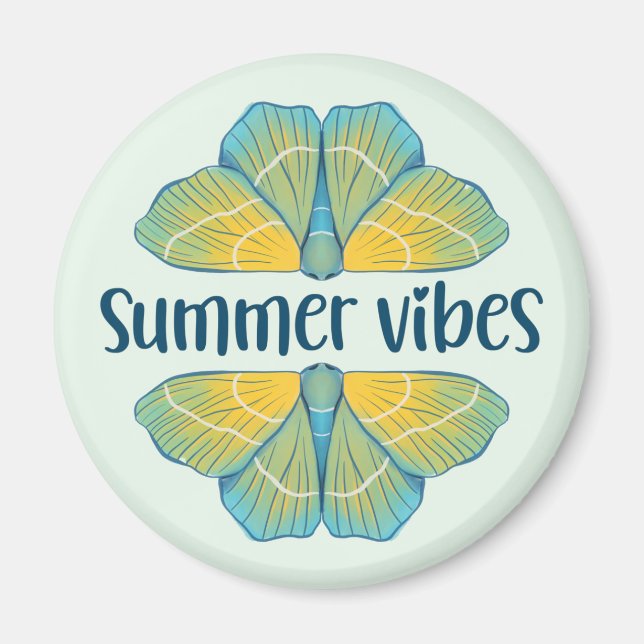 Summer Vibes Butterfly Magnet (Front)