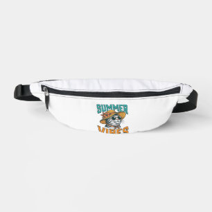 Summer Vibes Cat Vintage Engraving Design_1 Bum Bags