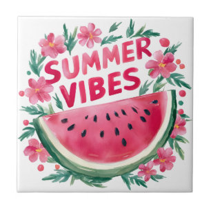 Summer Vibes Ceramic Tile