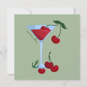 Summer Vibes Cherry Greeting Card