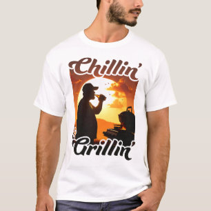 Summer Vibes Chillin’ & Grillin’ Silhouette T-Shirt