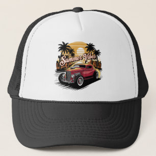 Summer Vibes Classic Car Trucker Hat