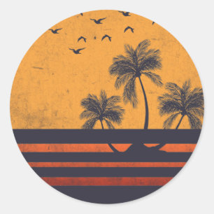 Summer Vibes Classic Round Sticker