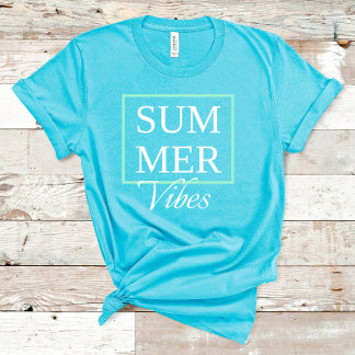 Summer Vibes Cool saying with white text T-Shirt