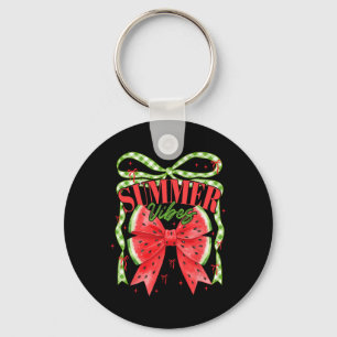 Summer Vibes Coquette Bow Watermelon Beach Trip Wo Key Ring
