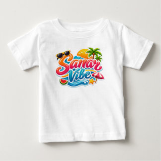 Summer Vibes Cute Beach Baby T-Shirt | Tropical Su