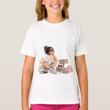 Summer Vibes Cute Girl Vacation T-Shirt