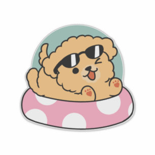 Summer Vibes Dog – Floating Puppy with Sunglasses