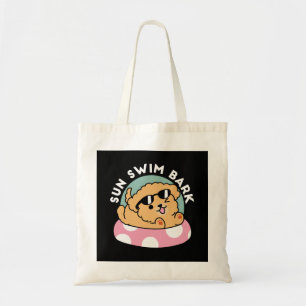 Summer Vibes Dog – Floating Puppy with Sunglasses Tote Bag