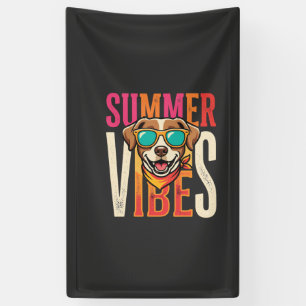 Summer Vibes Dog Sunglasses Banner