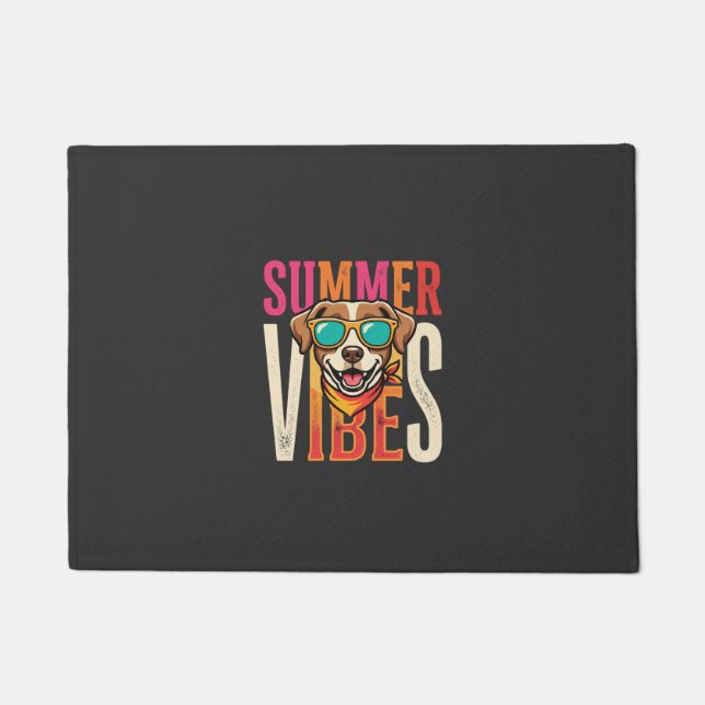 Summer Vibes Dog Sunglasses Doormat (Front)