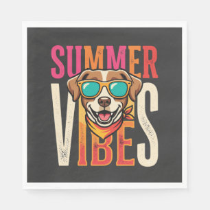 Summer Vibes Dog Sunglasses Napkin