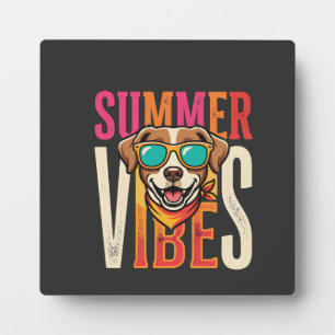 Summer Vibes Dog Sunglasses Plaque