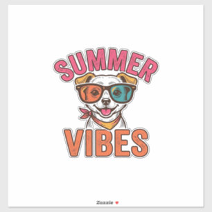 Summer Vibes Dog Sunglasses Vintage Shirt Design_1