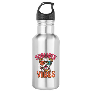 Summer Vibes Dog Sunglasses Vintage Shirt Design_1 532 Ml Water Bottle