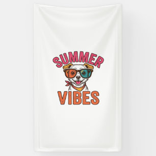 Summer Vibes Dog Sunglasses Vintage Shirt Design_1 Banner