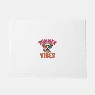 Summer Vibes Dog Sunglasses Vintage Shirt Design_1 Doormat
