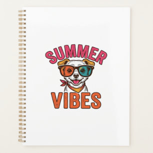 Summer Vibes Dog Sunglasses Vintage Shirt Design_1 Planner