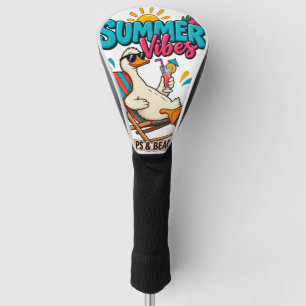 Summer Vibes Duck – Flip FlopsButton Bottle Opener Golf Head Cover
