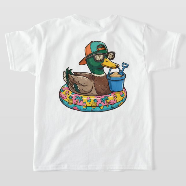 Summer Vibes Duck, Funny Summer Shirt  (Laydown Back)
