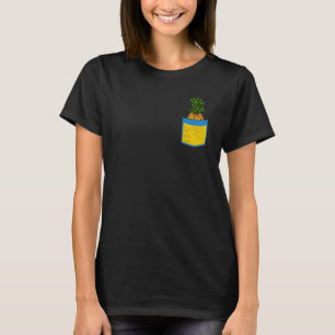 Summer Vibes Exotic Tropical Fruit Pocket Pineapp T-Shirt