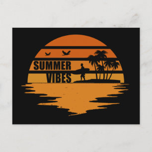 summer vibes family vacation postcard