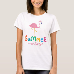 Summer Vibes Flamingo Women's T-Shirt