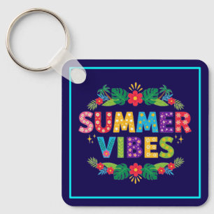 Summer Vibes Floral Design-54504 Hoodie Key Ring