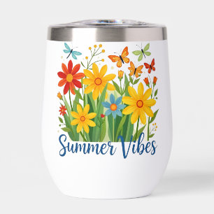 Summer Vibes Floral with Butterflies