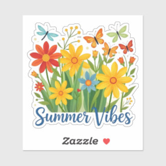 Summer Vibes Floral with Butterflies-64534