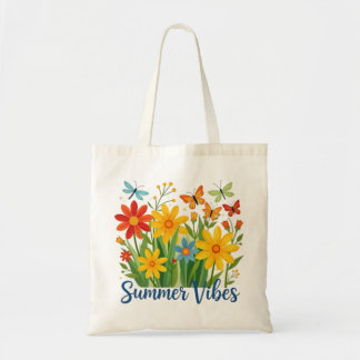 Summer Vibes Floral with Butterflies-64534 Tote Bag