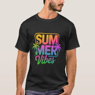 Summer Vibes Fun Retro Beach Vibe Graphic t-shirt
