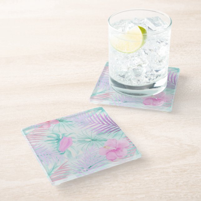 Summer Vibes Glass Coaster (Angled)