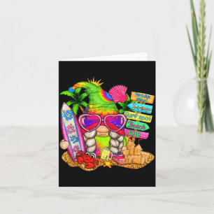 Summer Vibes Gnomes Beach Party Cute Gnome Hello S Card