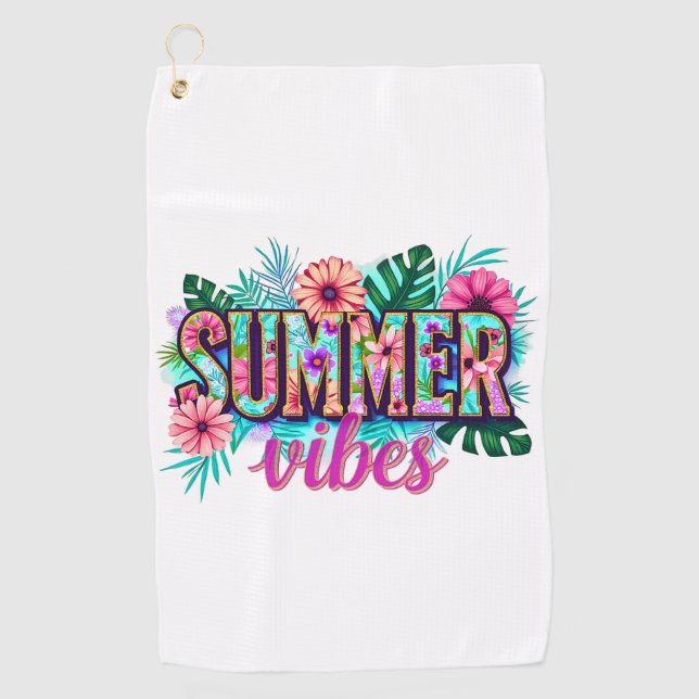 Summer Vibes Golf Towel (Front)