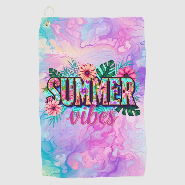 Summer Vibes Golf Towel (Front)