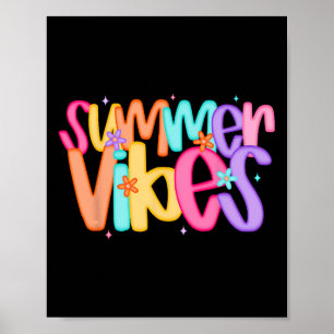 Summer Vibes Hawaii Beach Sunshine Funny Summer Va Poster