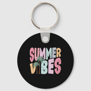 Summer Vibes Hello Summer Vacation Groovy Cruise S Key Ring