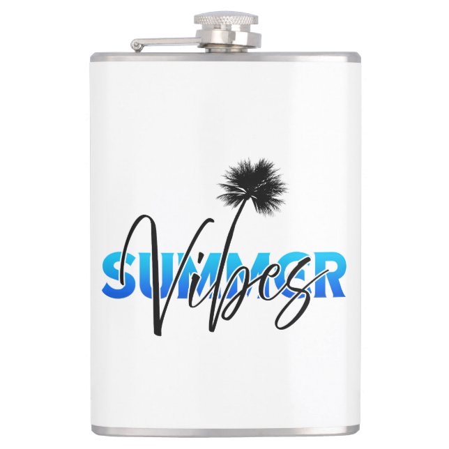 summer vibes hip flask (Front)