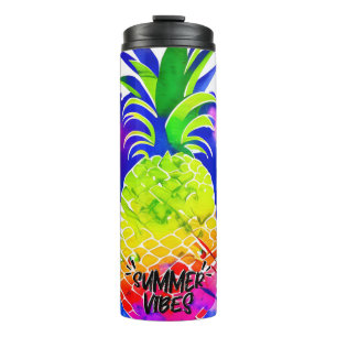 SUMMER VIBES IN WATERCOLOR THERMAL TUMBLER