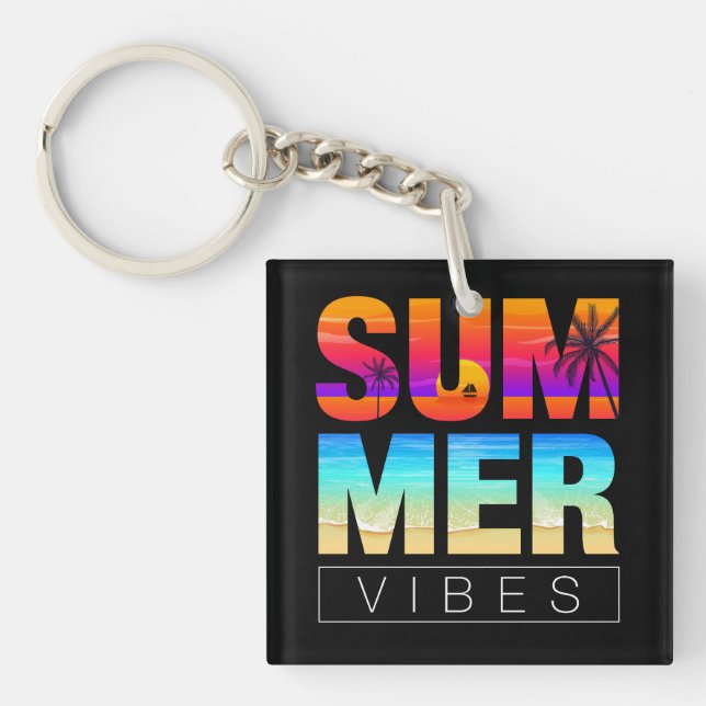 Summer Vibes Key Ring (Front)