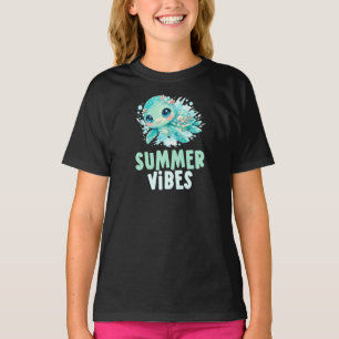 Summer Vibes Kids Turtle T-Shirt